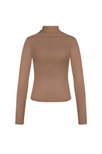Polyester Women's Long Sleeve Top Ribbed Turtleneck