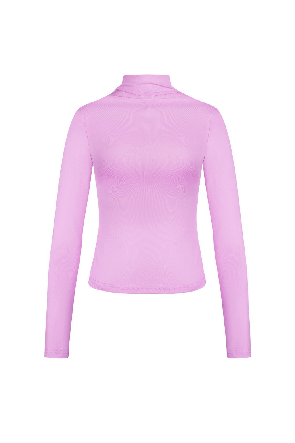 Polyester Women's Long Sleeve Top Ribbed Turtleneck