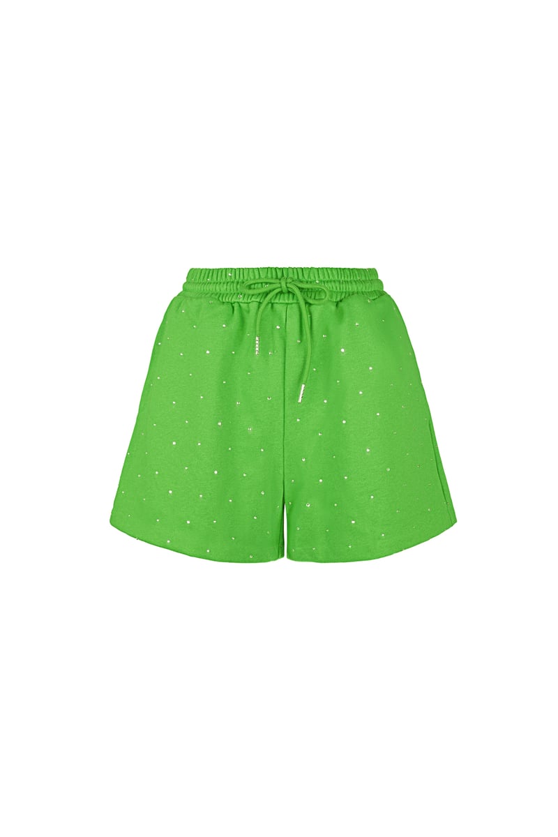 Jogging fabric shorts with studs