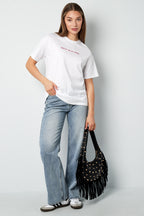 Cotton Women's T-shirt Casual Letters