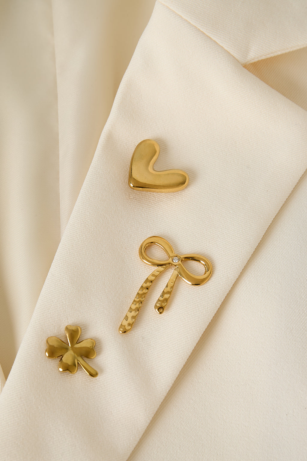 Stainless Steel Brooches Heart Simple Daily Simple Series Women's jewelry