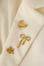 Stainless Steel Brooches Heart Simple Daily Simple Series Women's jewelry