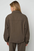 Woven Cotton Women's Denim Jacket Casual Color Clash