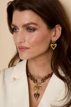 Stainless Steel Beaded Necklaces Heart Casual Daily Romantic Series Women's jewelry