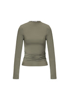 Nylon Long sleeve tops Solid color Basic All Fit  Clothes
