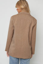 Rhinestone Striped Blazer