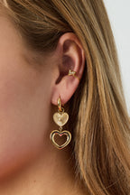 Stainless Steel Drop Earrings Heart Casual Daily Simple Series Women's jewelry