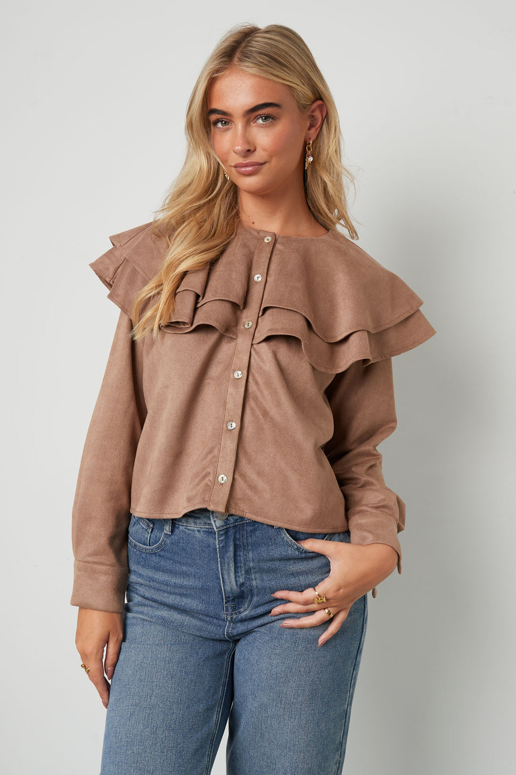 Layered Blouse Suede