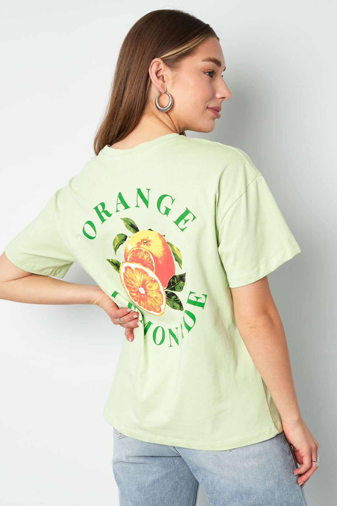 Knitted Women's T-shirt Casual Botanical