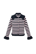 Polyester fiber (polyester) Knit cardigan Stripes Casual Fall/Winter  Clothes