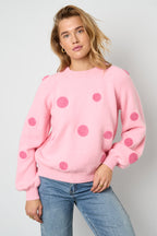 Polyester fiber (polyester) Knit sweaters Polka dots Casual Fall/Winter  Clothes