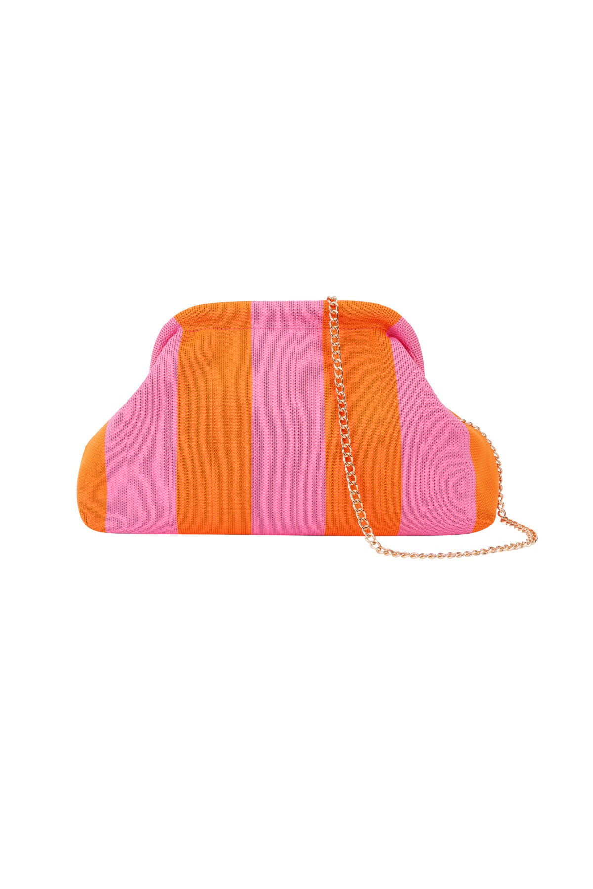Striped beach clutch