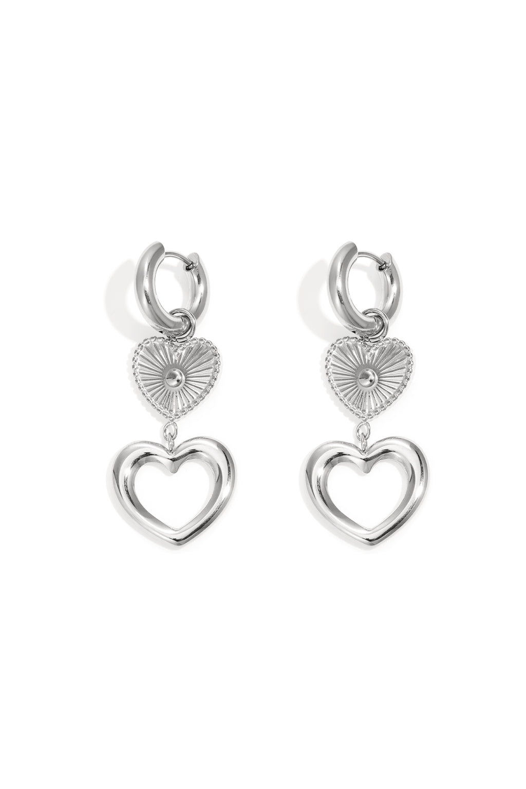 Stainless Steel Drop Earrings Heart Casual Daily Simple Series Women's jewelry