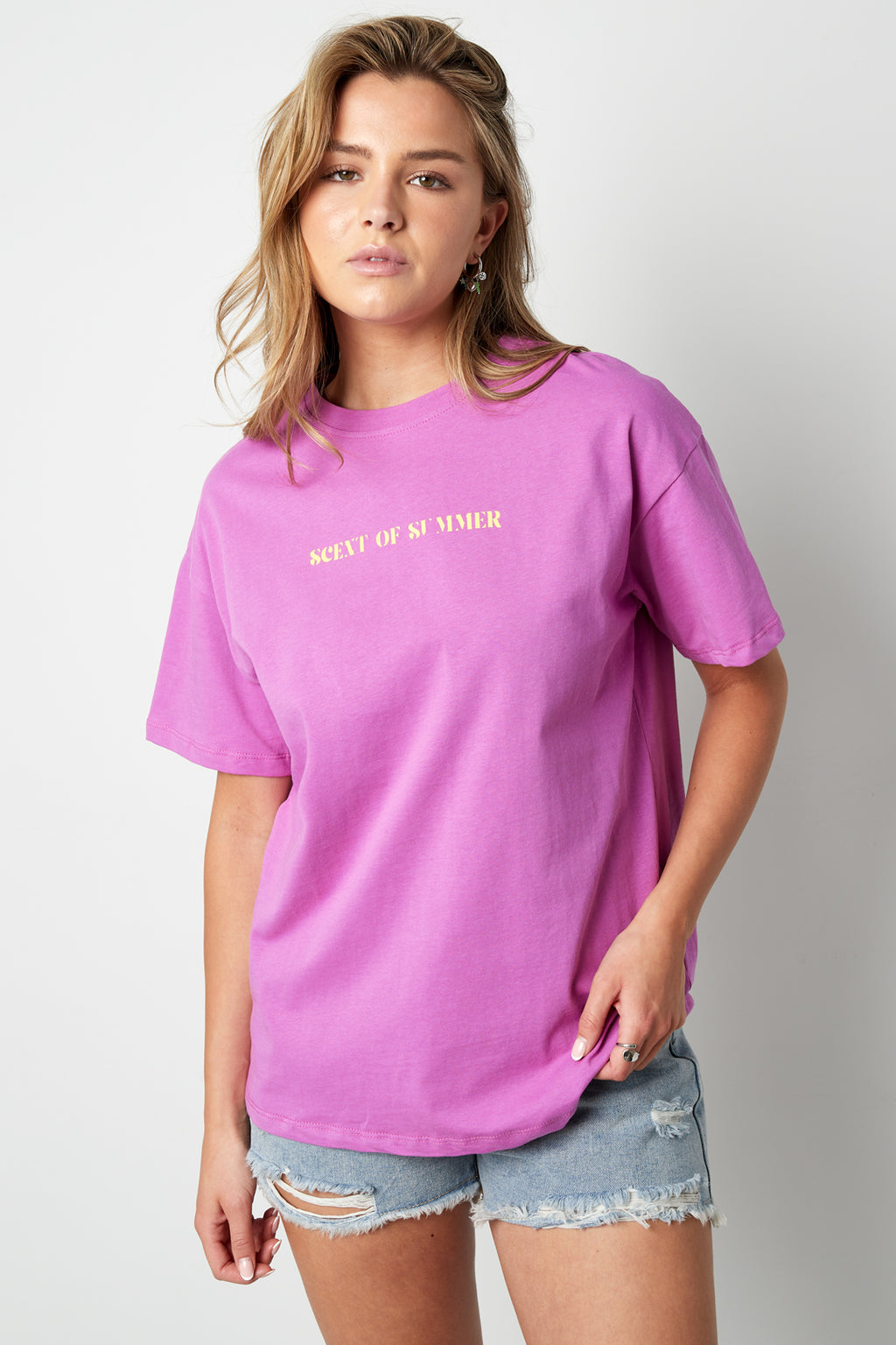 Cotton Women's T-shirt Casual Letters
