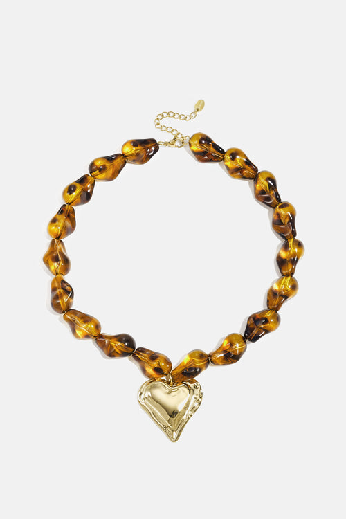 Acrylic Beaded Necklaces Heart Retro Daily Romantic Series Women's jewelry