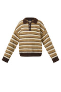 Polyester fiber (polyester) Knit sweaters Stripes Casual Fall/Winter  Clothes