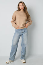 Knitted Polyester Fiber Women's Knit Sweater Casual Letters