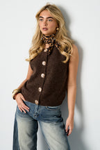 Polyester fiber (polyester) Knitted vest Solid color Casual Fall/Winter  Clothes