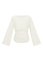 Fitted top with flared sleeves