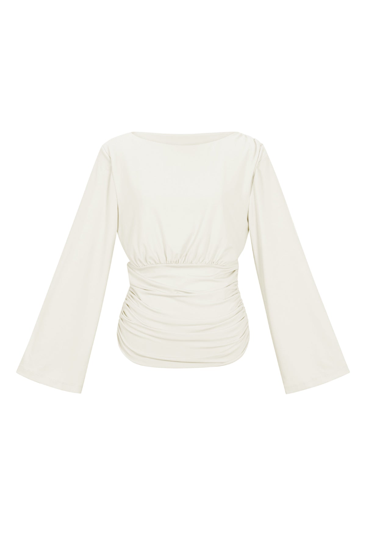 Fitted top with flared sleeves