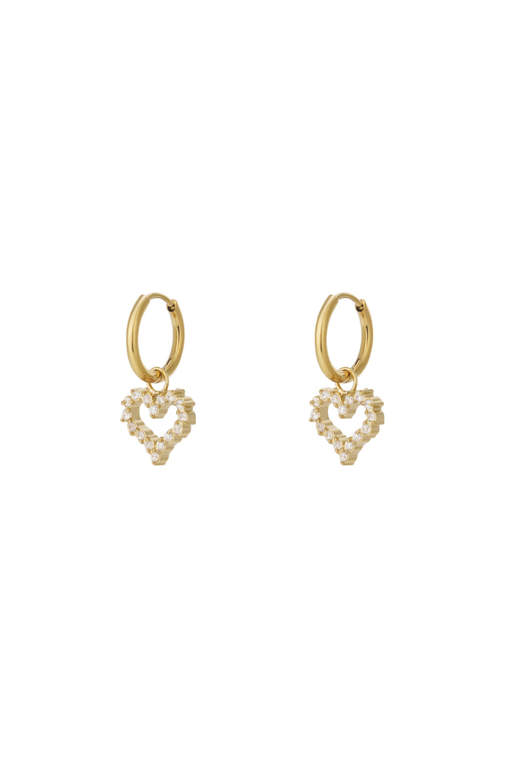 Rhinestone heart Earring