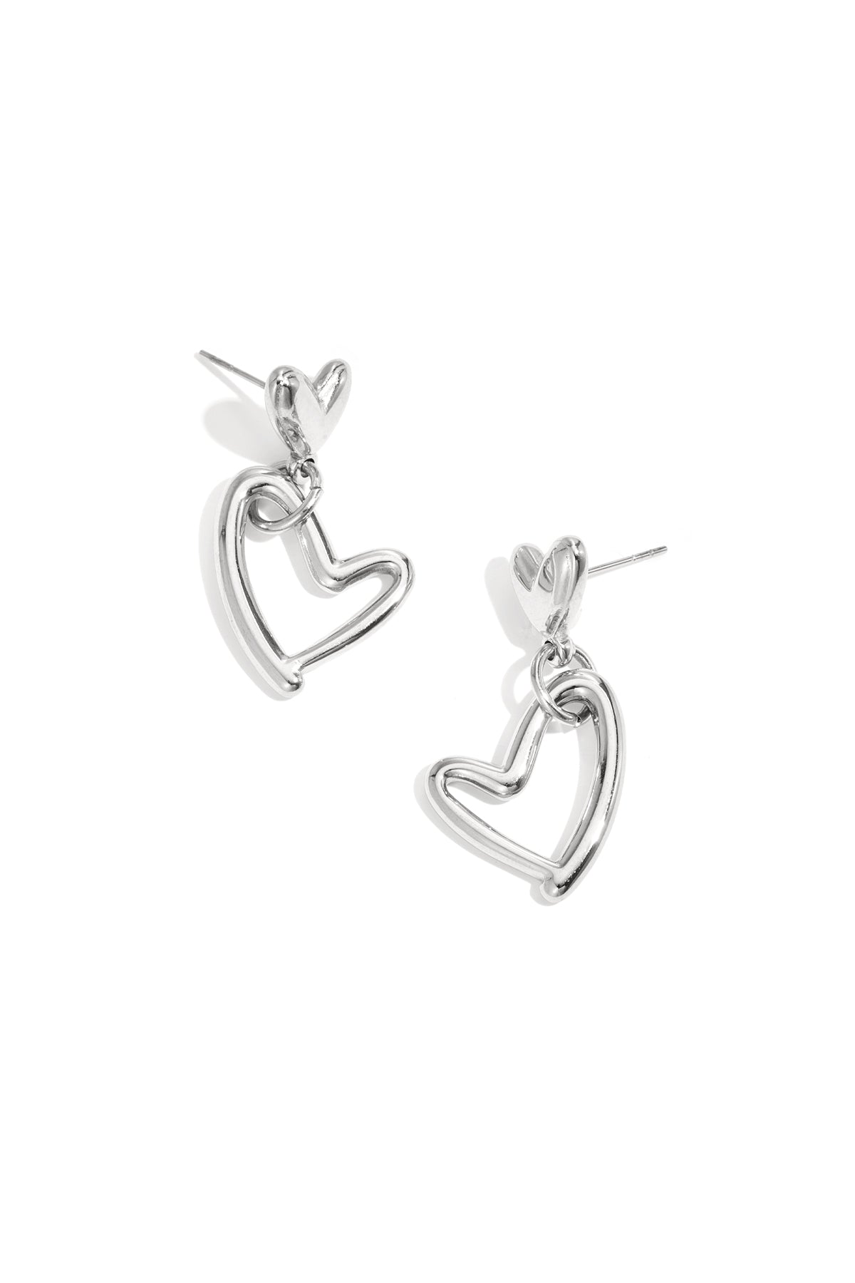 Stainless Steel Drop Earrings Heart Casual Daily Simple Series Women's jewelry