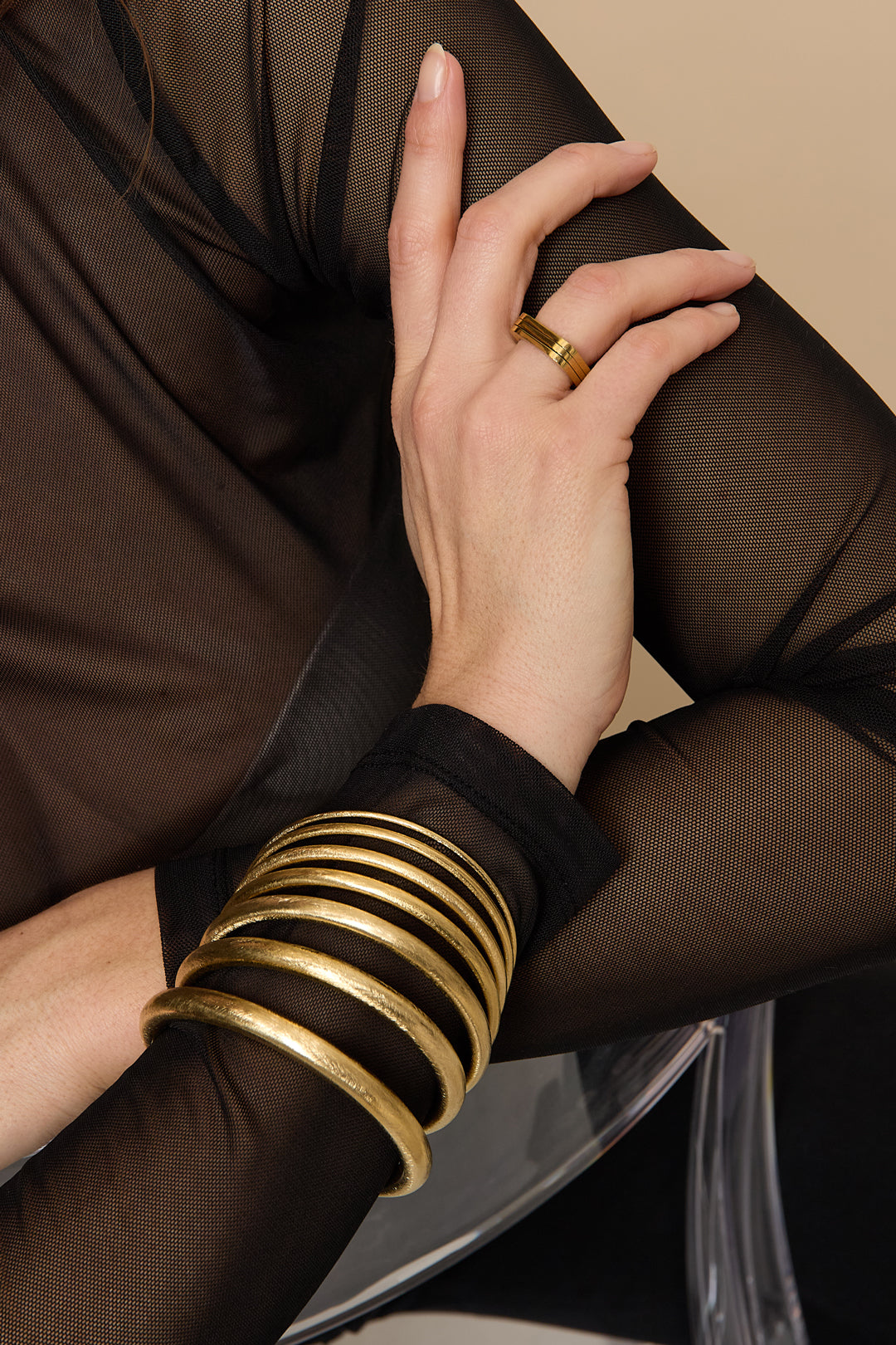 Bangles circle Simple Daily Simple Series Women's jewelry-7mm