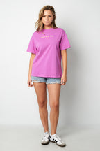 Cotton Women's T-shirt Casual Letters