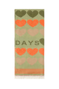 Scarf with hearts