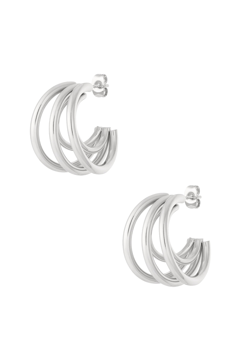 Stainless Steel Hoop Earrings Geometric Casual Daily Simple Series Women's jewelry