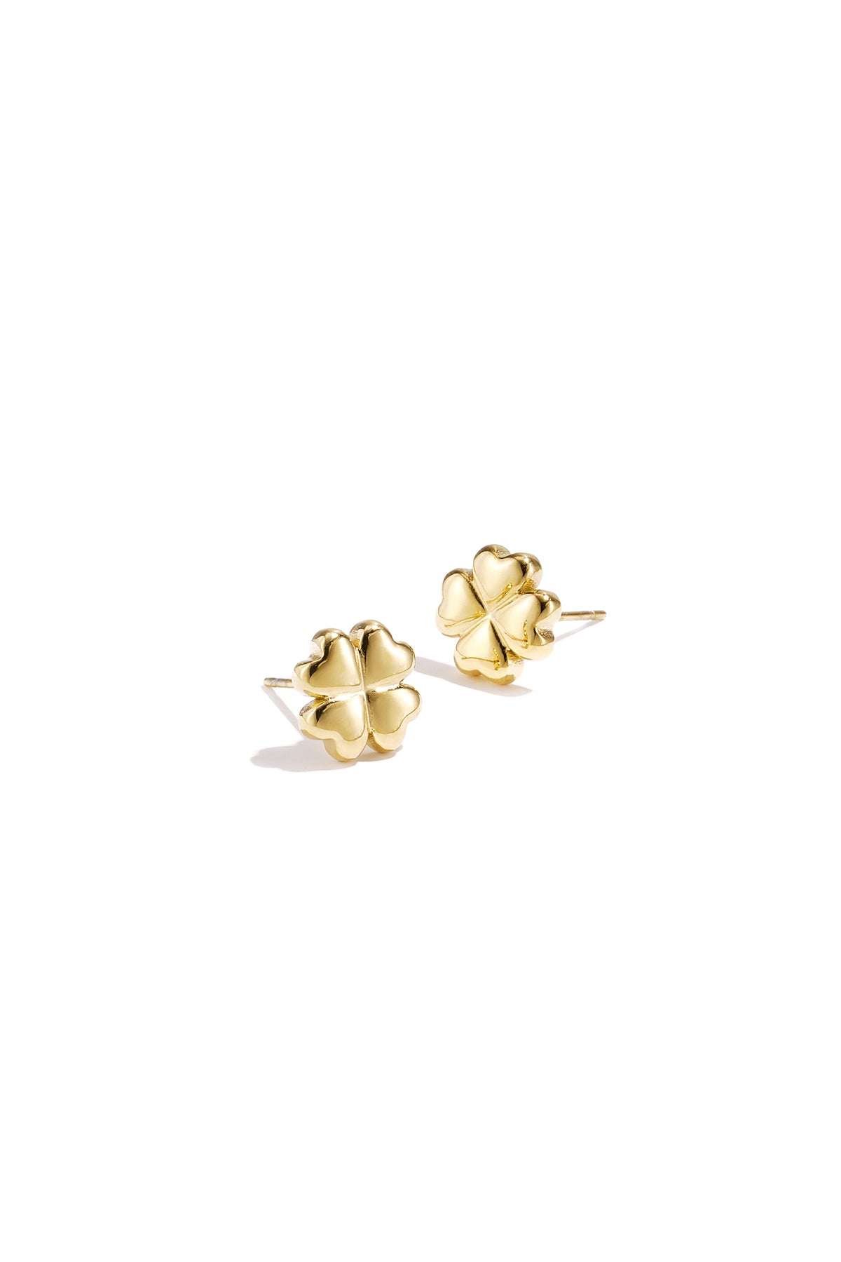 Minimalist clover stud earrings