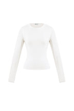 Nylon Long sleeve tops Solid color Basic All Fit  Clothes