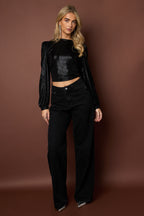 Polyester fiber (polyester) Long sleeve tops Solid color Sexy Fall/Winter  Clothes