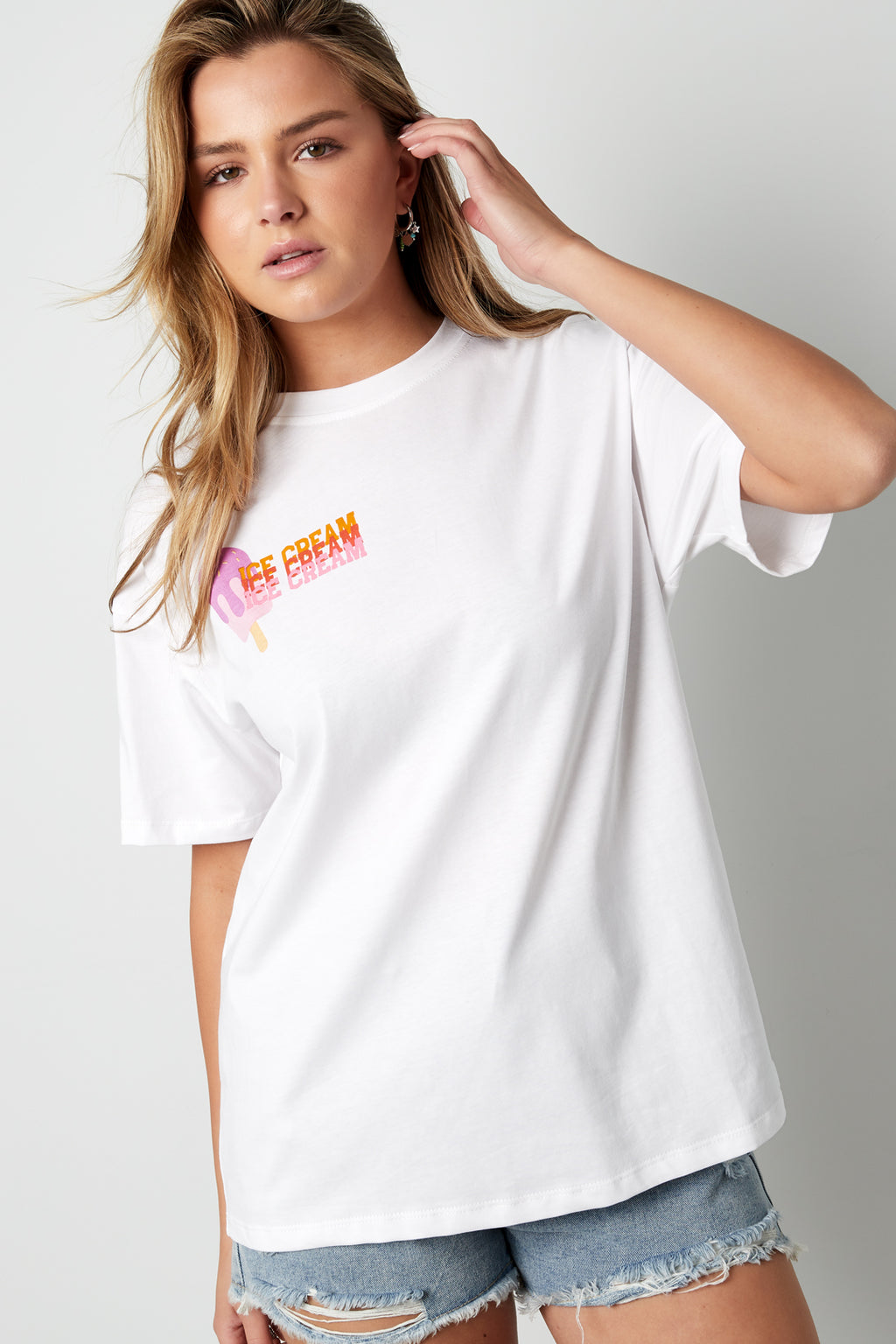 Cotton Women's T-shirt Spring/Summer Letters