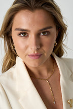 Earrings with alternating stones