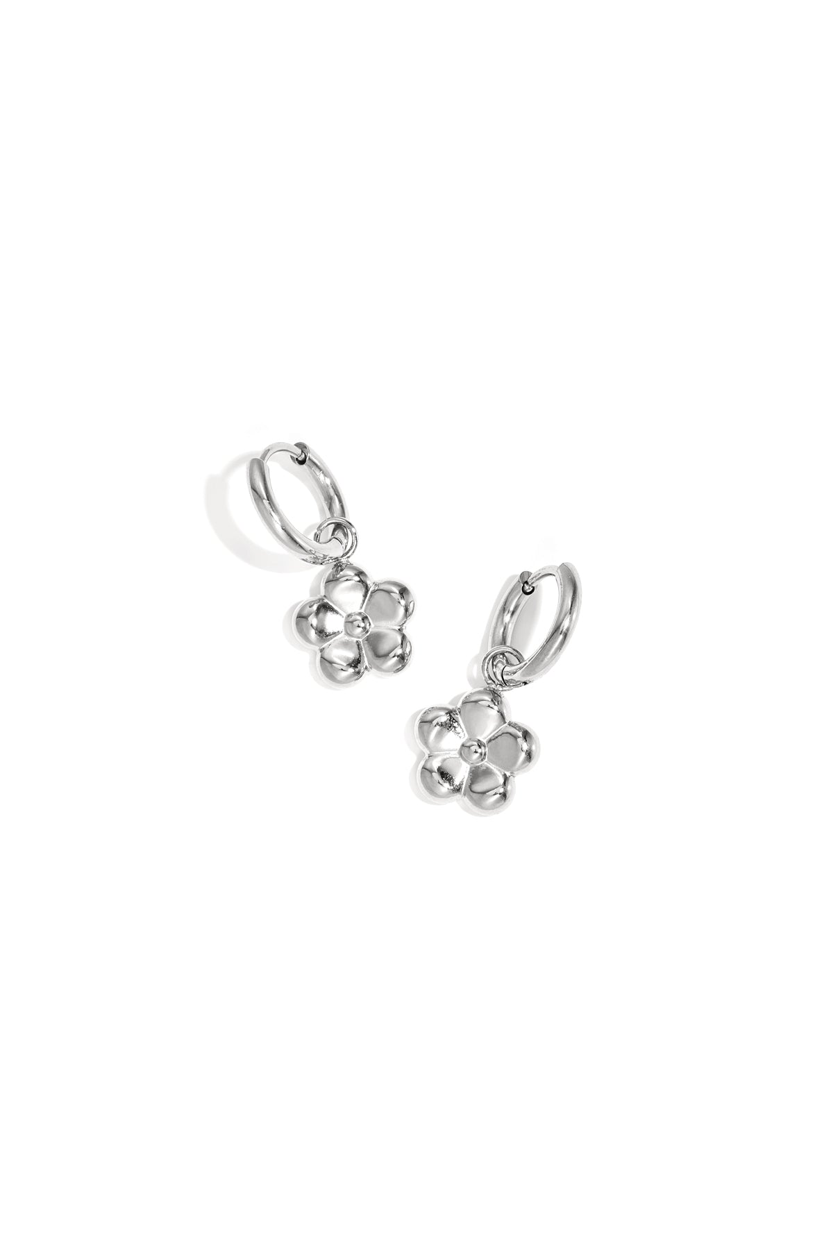 Stainless Steel Drop Earrings Flower Simple Daily Simple Series Women's jewelry