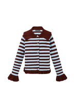 Polyester fiber (polyester) Knit cardigan Stripes Casual Fall/Winter  Clothes