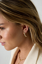 Earrings with alternating stones