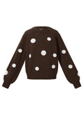 Polyester fiber (polyester) Knit sweaters Polka dots Casual Fall/Winter  Clothes