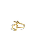 Ring with open and closed heart