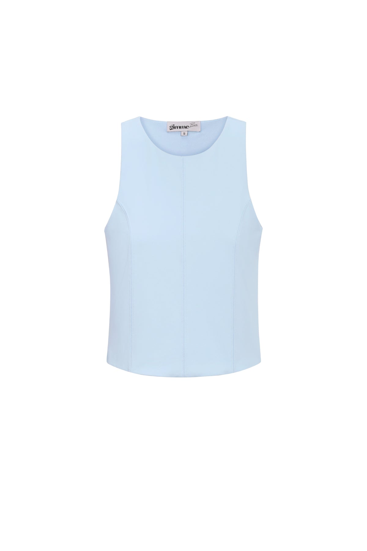 Knitted Nylon Women's Sleeveless Top Spring/Summer Basic Solid Color
