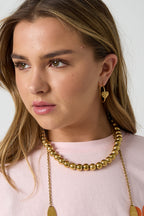 Hoop earrings with heart