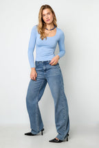 Nylon Long sleeve tops Solid color Basic All Fit  Clothes