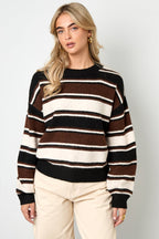 Polyester fiber (polyester) Knit sweaters Stripes Casual Fall/Winter  Clothes