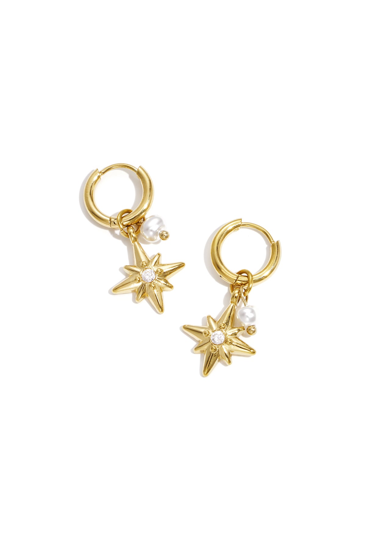 Stainless Steel Drop Earrings Star Simple Daily Simple Series Women's jewelry