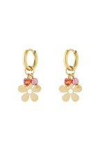 Stainless Steel Drop Earrings Flower Casual Daily