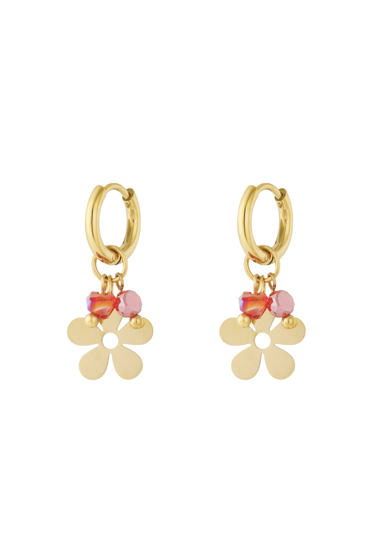 Stainless Steel Drop Earrings Flower Casual Daily