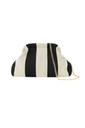 Striped beach clutch