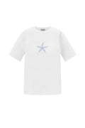 Cotton Women's T-shirt Casual Embroidered Starfish