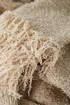 Cardigan with fringe sleeves